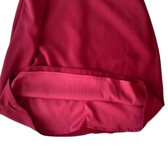 Lulus 'Toast To Life' Mini Dress Burgundy Open Back w/Wide Tie Hidden Zip Sz SM - Picture 7 of 14